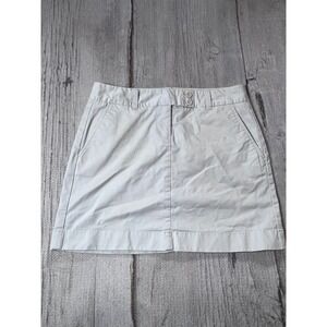 Vineyard Vines Chino Mini Skirt Womens 4‎ Khaki Preppy Coastal Classic